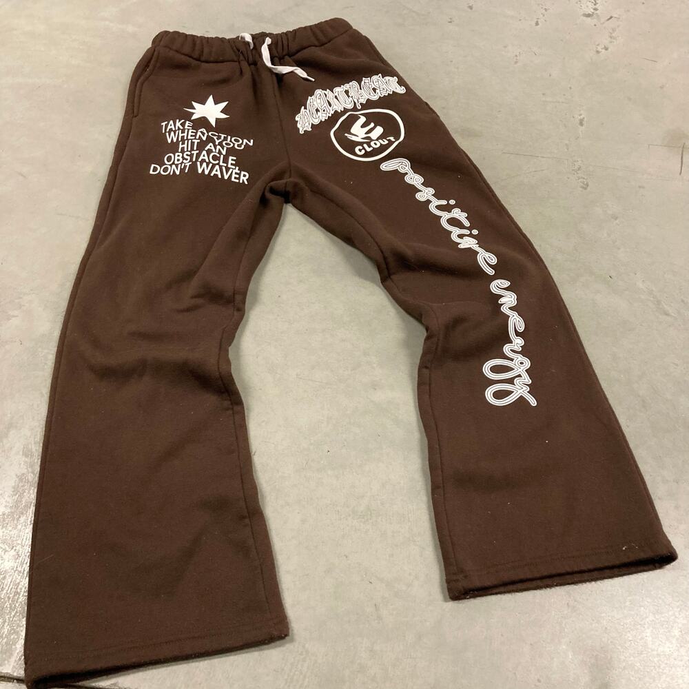 Brown graphic Flared Sweatpants 27x28